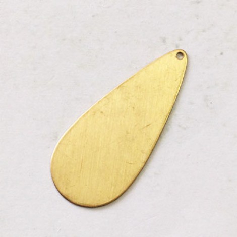 36x15mm 24ga Raw Brass Blank Petal Shaped Drop with Hole - Pack of 4 36x15mm 24ga Raw Brass Blank Petal Shaped Drop with Hole - Pack of 4