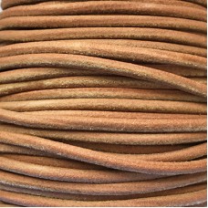 3mm Euro Suede Round Leather Cord - Taupe