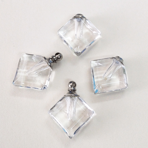 26x20mm Clear Glass Bottle Pendant w/Loop GLASS VIALS Over the Rainbow