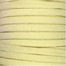 3mm Ultra Micro Fiber Suede Cord - Ivory - 2 metres
