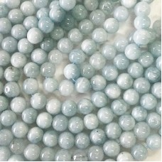 6mm Imitation Aquamarine Round Gemstone Beads