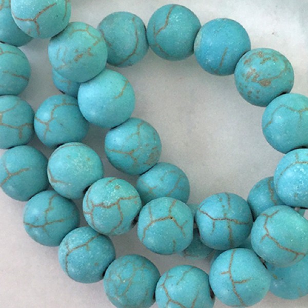 Turquoise Cosmic Glitter Beads 8mm