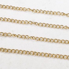 2.5mm 18Kt Gold Plated 316 High Quality Stainless Steel Curb Chain - 9 metre spool
