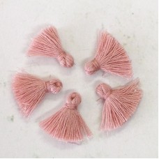 15mm Tiny Cotton Tassels - Dusty Pink