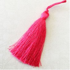 70mm Turkish Silk Thread Long Tassels - Virtual Pink