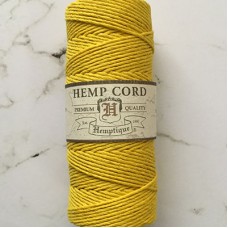 1mm Hemptique Polished Hemp Cord - Yellow - 205ft
