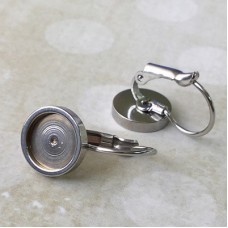 8mm ID High Quality 304 Stainless Steel Leverback Earrings Settings - Per pair