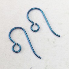 20mm Niobium Hypoallergenic 19ga Anodized Earwires - Teal - Per Pair
