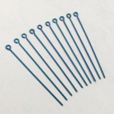 Niobium Anodized Eyepins 45mm (1.75") - Pack of 10 - Turquoise