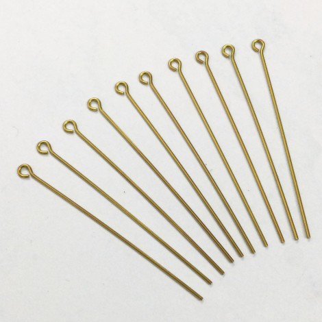 Niobium Anodized Eyepins 45mm (1.75") - Pack of 10 - Yellow Niobium Anodized Eyepins 45mm (1.75") - Pack of 10 - Yellow