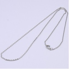 1.2mm 50cm Stainless Steel Cable Necklace Chain with Clasp