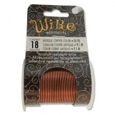 18ga Beadsmith Tarnish Resistant Antique Copper Plated Wire