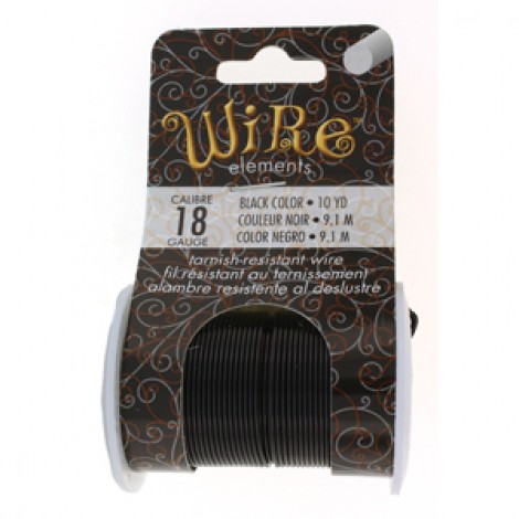 18ga Beadsmith Tarnish Resistant Medium Temper Wire - Black Plated - 10yd (9.1m) 18ga Beadsmith Tarnish Resistant Medium Temper Wire - Black Plated - 10yd (9.1m)