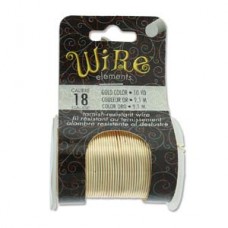 18ga Beadsmith Tarnish Resistant Gold Plated Wire