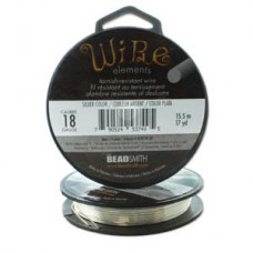 18ga Beadsmith Tarnish Resistant Wire - Silver Color - 1/4lb
