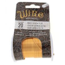 20ga Beadsmith Tarnish Resistant Medium Temper Brass Craft Wire - 15yd (13.7m)