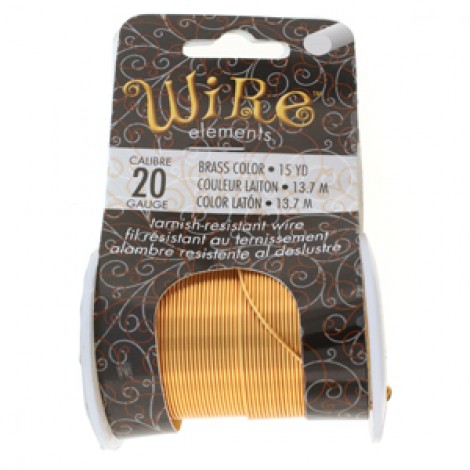 20ga Beadsmith Tarnish Resistant Medium Temper Brass Craft Wire - 15yd (13.7m) 20ga Beadsmith Tarnish Resistant Medium Temper Brass Craft Wire - 15yd (13.7m)