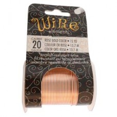 20ga Beadsmith Tarnish Resistant Rose Gold Plated Craft Wire