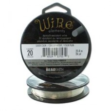 20ga Beadsmith Tarnish Resistant Wire - Silver Color - 1/4lb