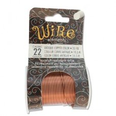 22ga Beadsmith Tarnish Resistant Antique Copper Medium Temper Craft Wire - 20yd (18.2m)