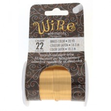 22ga Beadsmith Tarnish Resistant Brass Medium Temper Craft Wire - 20yd (18.2m)