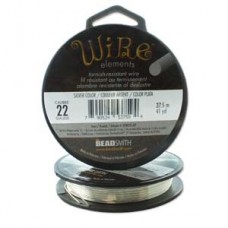 22ga Beadsmith Tarnish Resistant Wire - Silver Color - 1/4lb