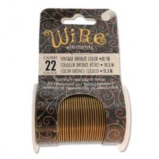 22ga Beadsmith Tarnish Resistant Vintage Bronze Craft Wire