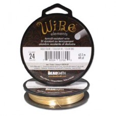 24ga Beadsmith Tarnish Resistant Medium Temper Wire - Gold Color -1/4lb (62.2m)