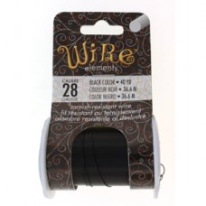 28ga Beadsmith Tarnish Resistant Medium Temper Craft Wire - Black - 40yd (35.7m)