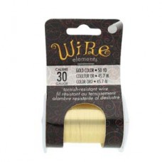30ga Beadsmith Tarnish Resistant Wire - Gold Colour - 50yd