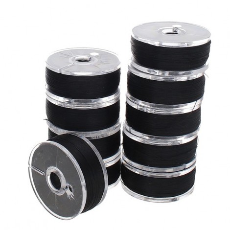 Beadsmith Nyline Flat Nylon Thread - Black - Size B .20mm - 75yd