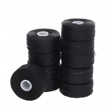 Beadsmith Nyline Flat Nylon Thread - Black - Size D .30mm - 64yd