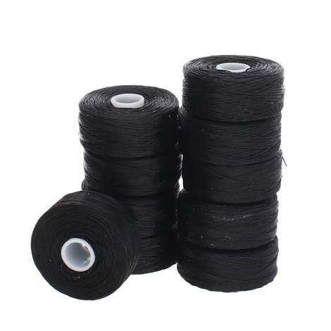 Beadsmith Nyline Flat Nylon Thread - Black - Size D .30mm - 64yd Beadsmith Nyline Flat Nylon Thread - Black - Size D .30mm - 64yd
