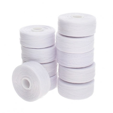 Beadsmith Nyline Flat Nylon Thread - White - Size D .30mm - 64yd Beadsmith Nyline Flat Nylon Thread - White - Size D .30mm - 64yd