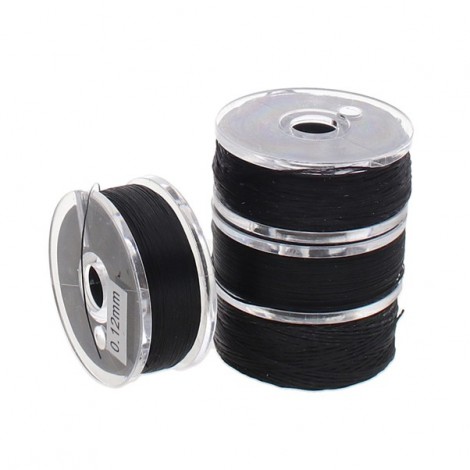 Beadsmith Nyline Flat Nylon Thread - Black Size Assortment - 00, 0, B + D Beadsmith Nyline Flat Nylon Thread - Black Size Assortment - 00, 0, B + D
