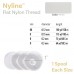 Beadsmith Nyline Flat Nylon Thread - White Size Assortment - 00, 0, B + D Beadsmith Nyline Flat Nylon Thread - White Size Assortment - 00, 0, B + D