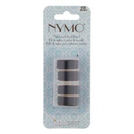 Nymo Nylon Beading Thread - Black - 4pc - 1 each of size 00, 0, B, D