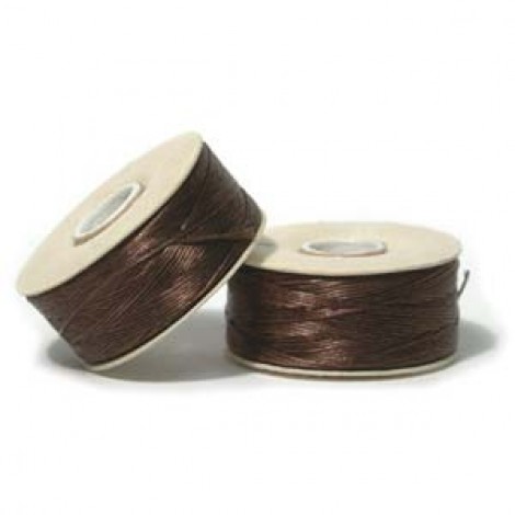 Nymo Nylon Beading Thread - Brown - Size B (.20mm) 