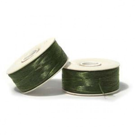 Nymo Nylon Beading Thread - Olive - Size B (.20mm) 