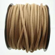 3mm Euro Suede Round Leather Cord - Natural