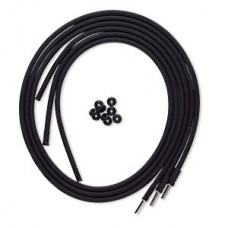 3mm 20in Black Silicone Adj Necklaces with Stainless Steel Clasp