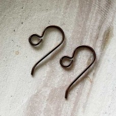 20mm Niobium Hypoallergenic 19ga Anodized Earwires - Antique Bronze - Per Pair