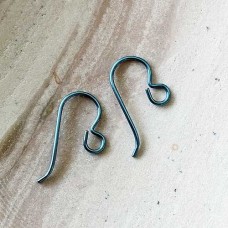 20mm Niobium Hypoallergenic 19ga Anodized Earwires - Steel Blue - Per Pair