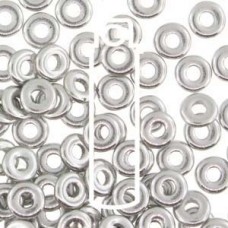 3.8x1mm Czech O Beads - Crystal Labrador Full