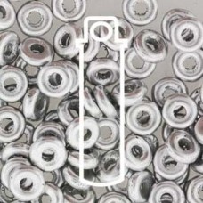3.8x1mm Czech O Beads - Aluminium Silver
