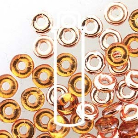 3.8x1mm Czech O Beads - Topaz Capri Gold - 8.1gm 3.8x1mm Czech O Beads - Topaz Capri Gold - 8.1gm