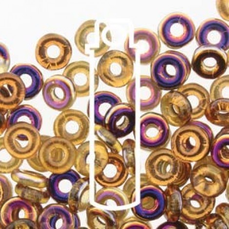 3.8x1mm Czech O Beads - Topaz Sliperit - 8.1gm