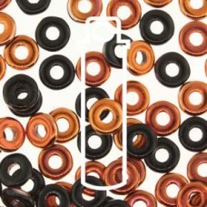3.8x1mm Czech O Beads - Jet Sunset - 8.1gm