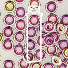 3.8x1mm Czech O Beads - Jet Vitrail Full - 8.1gm