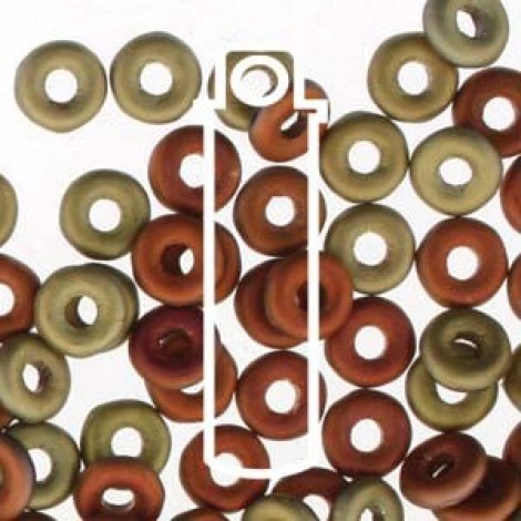 3.8x1mm Czech O Beads - Jet Calif Gold Rush Matte - 8.1gm 3.8x1mm Czech O Beads - Jet Calif Gold Rush Matte - 8.1gm